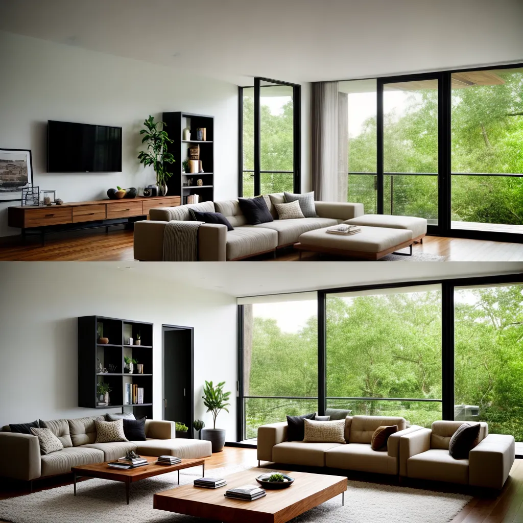 sala jardim natureza minimalista 2024