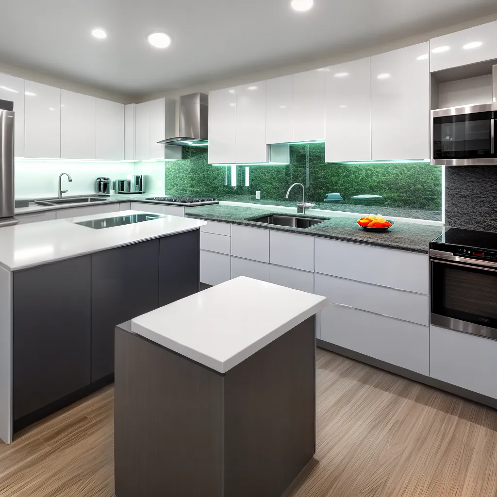 cozinha futurista design minimalista