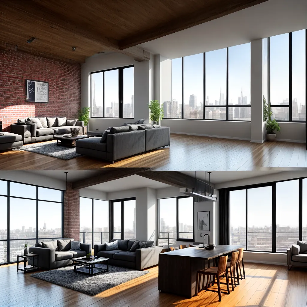 loft moderno janelas tijolos industrial