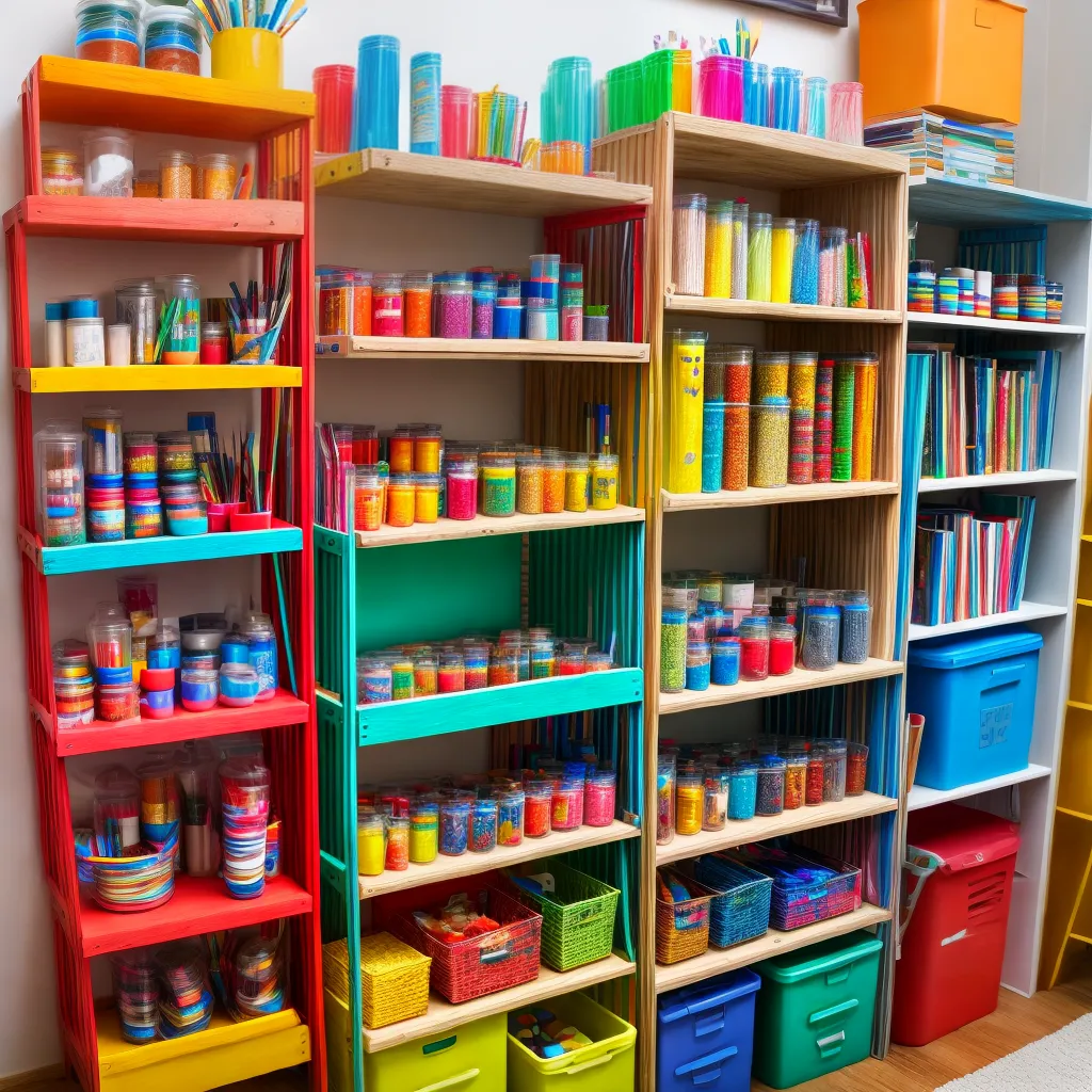 espaco trabalho colorido diy reciclado