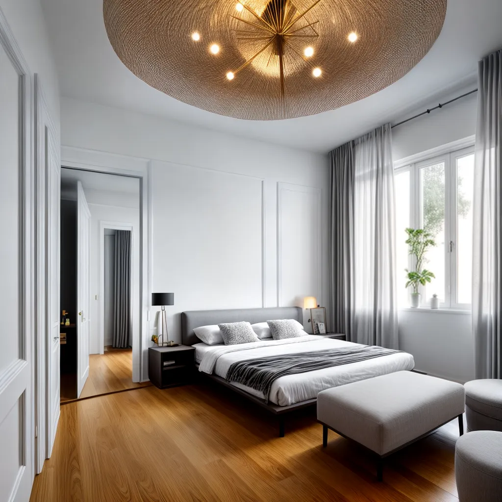 sala minimalista elegante vista cidade