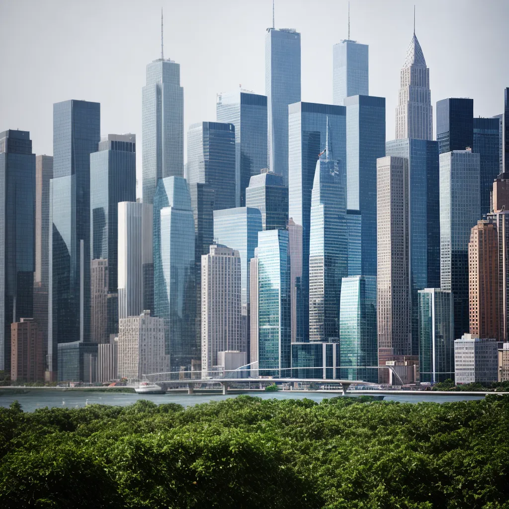 cidade futurista arquitetura vidro aco