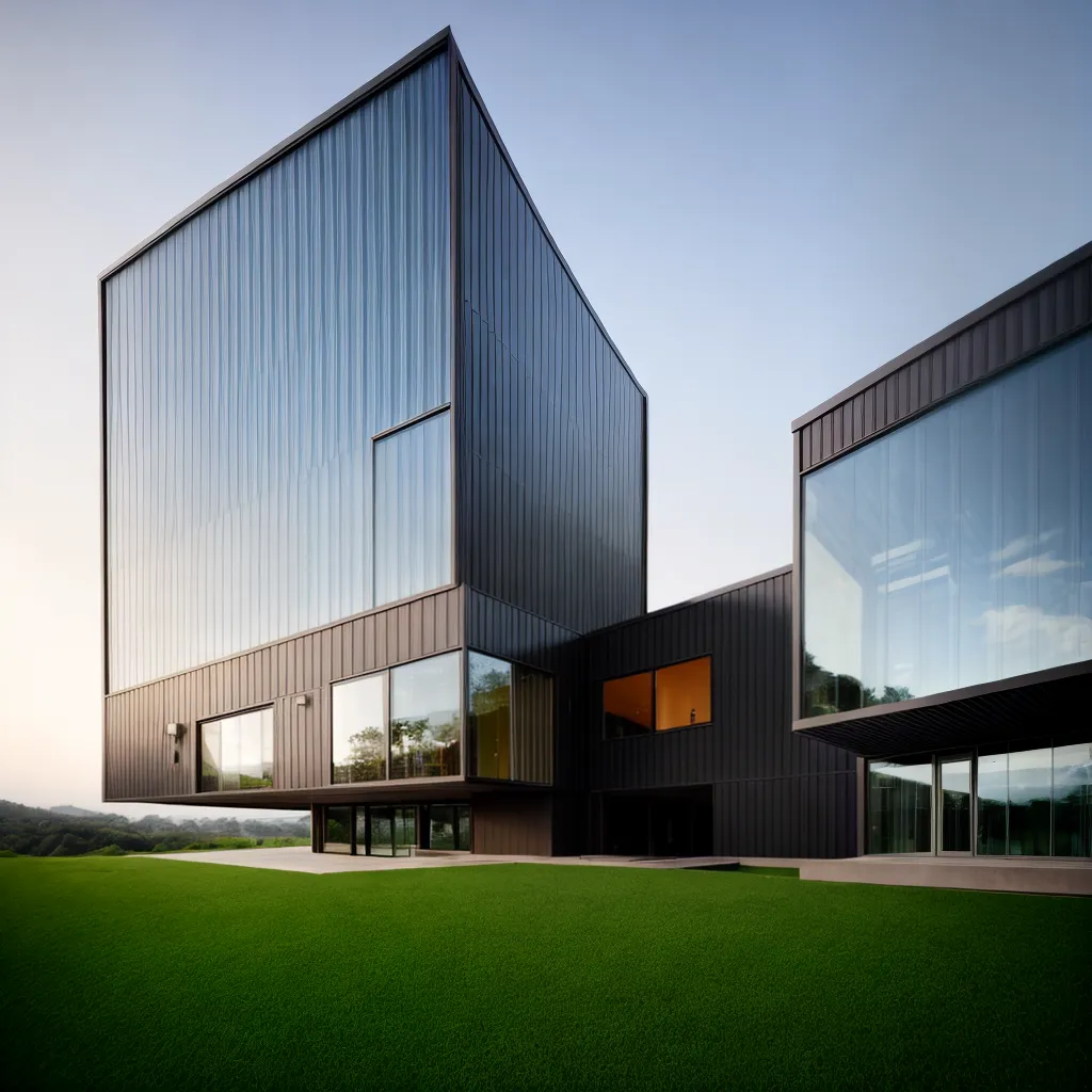 arquitetura futurista glass steel natureza
