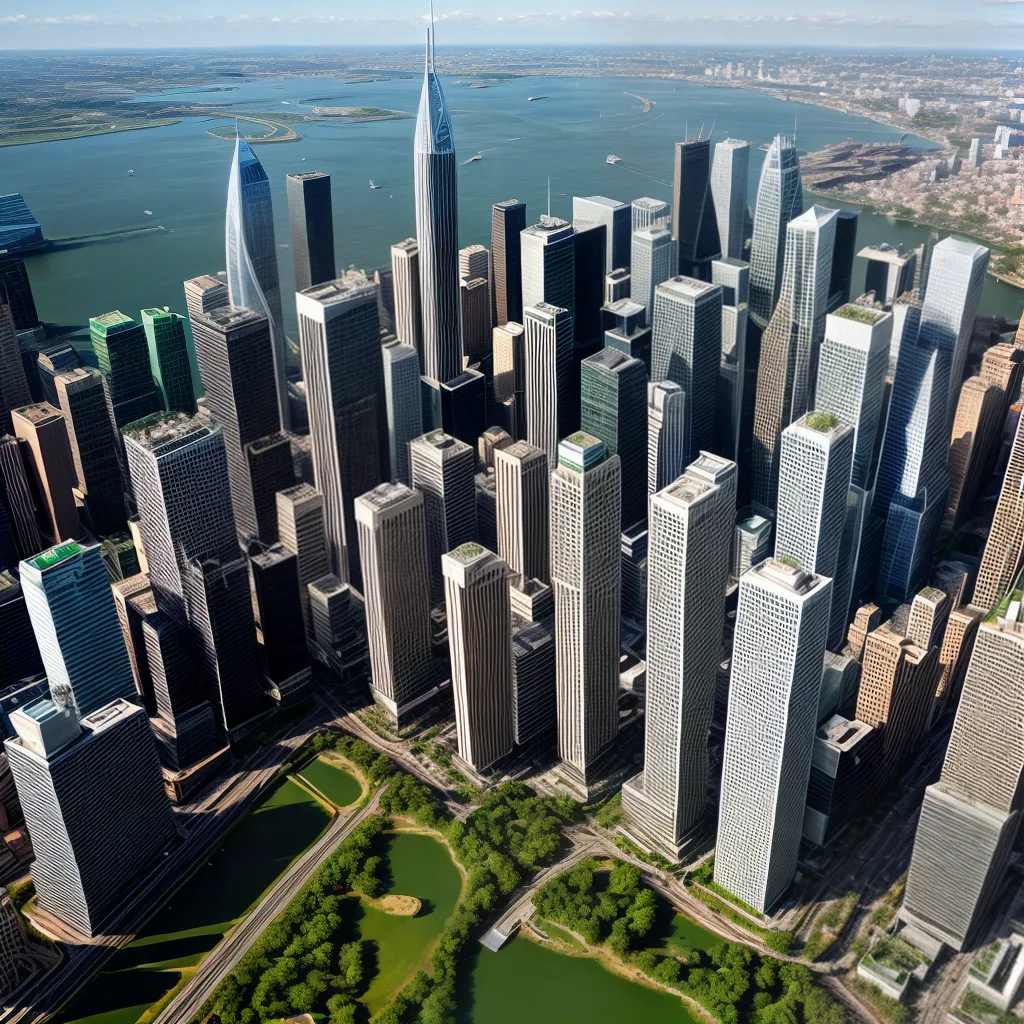cidade futurista arquitetura inovadora natureza
