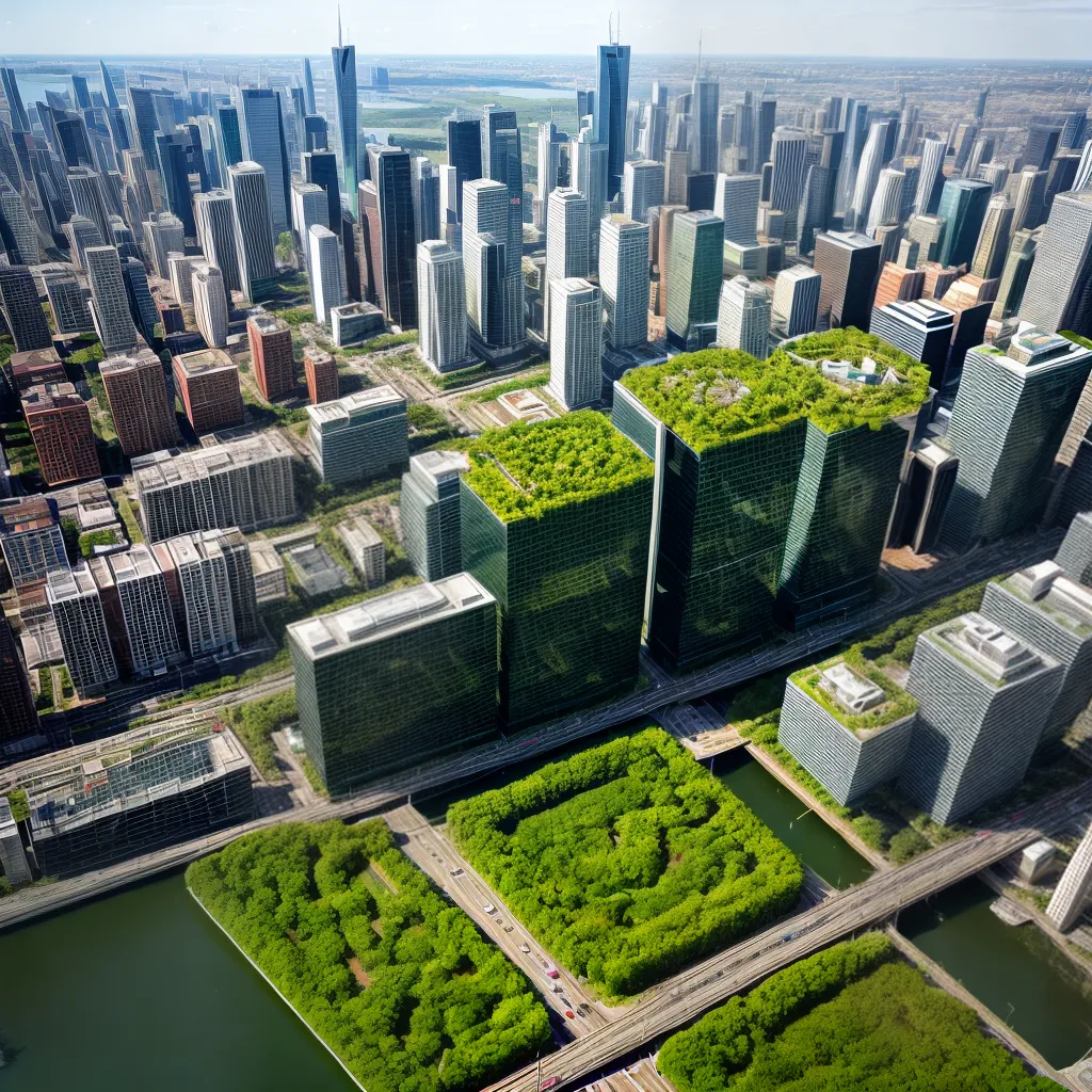 cidade futurista arquitetura natureza