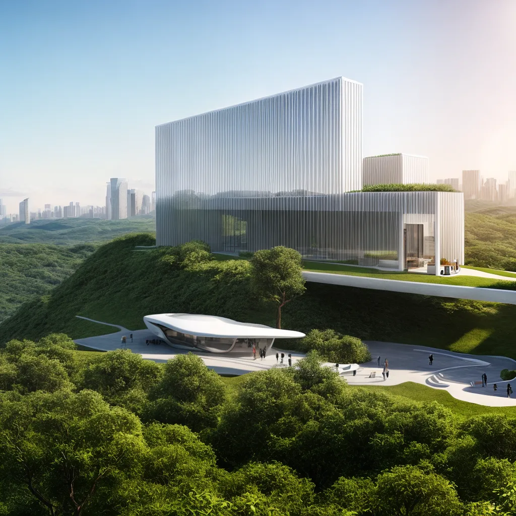 arquitetura futurista 2024 edificio transparente