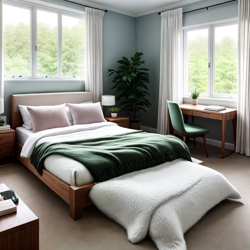 quarto acochoante minimalista pastel