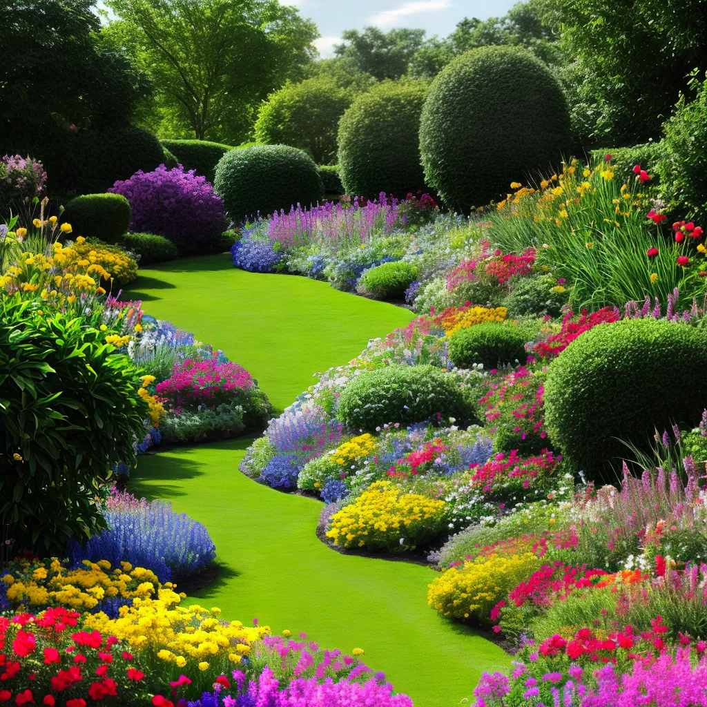 jardim colorido diversidade natureza 2024