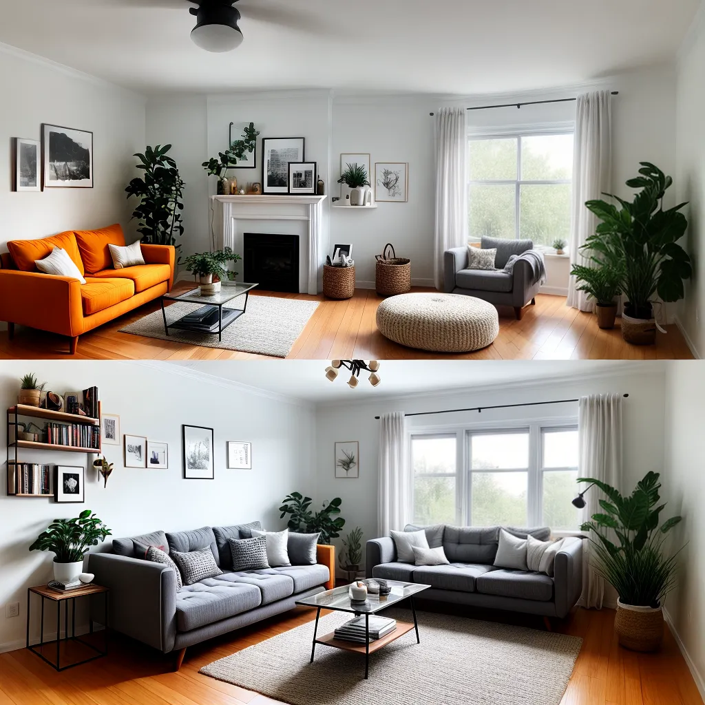 sala estar acoalhadora sofa luzes