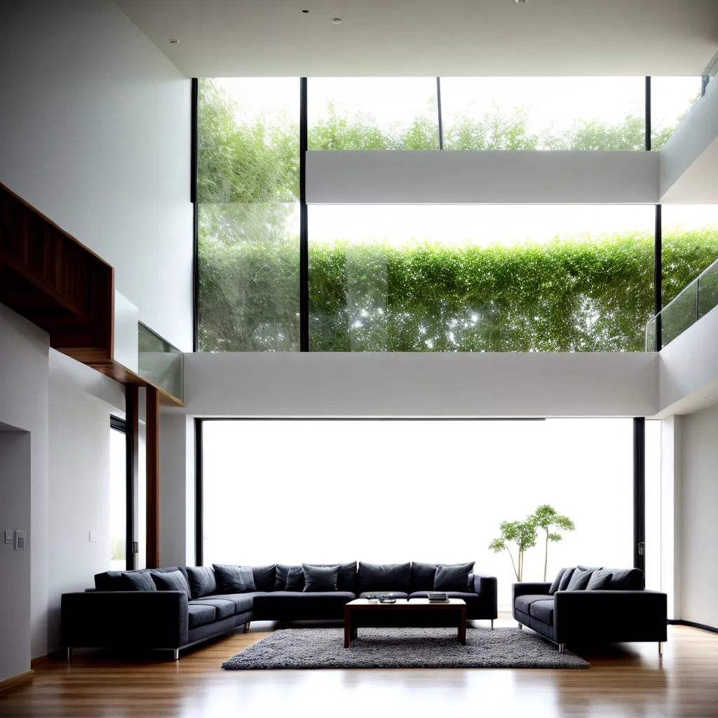 sala minimalista sustentavel plantas