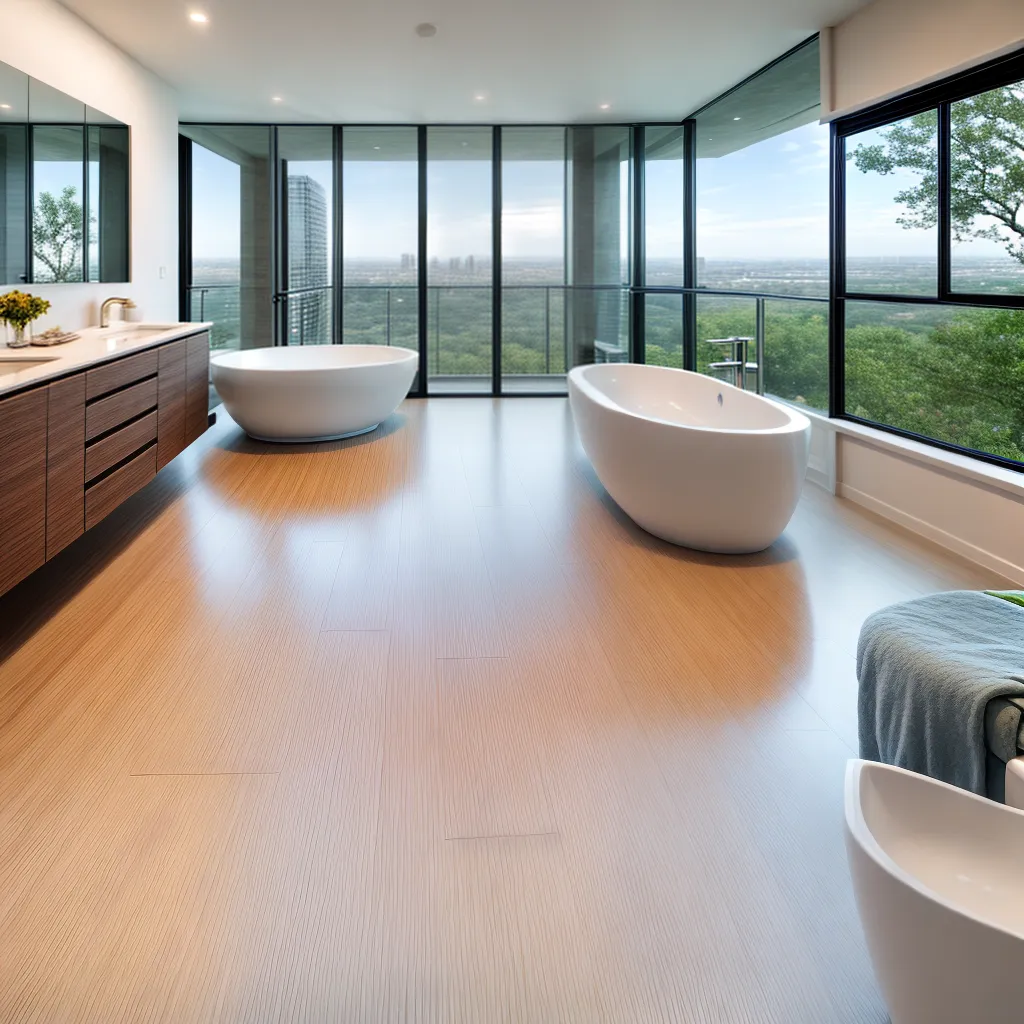 spa luxuoso banheiro moderno banheira natureza