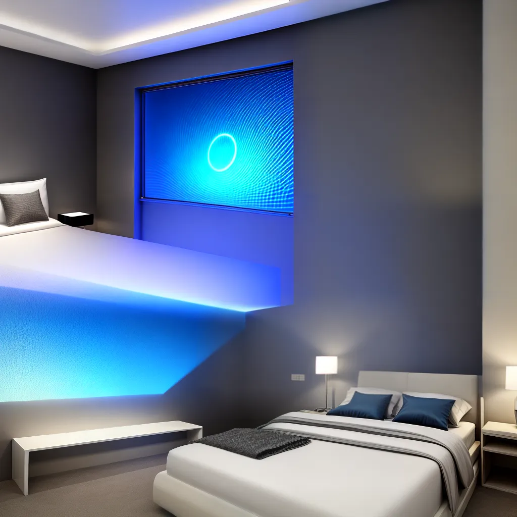quarto futurista 2024 vidro inteligente