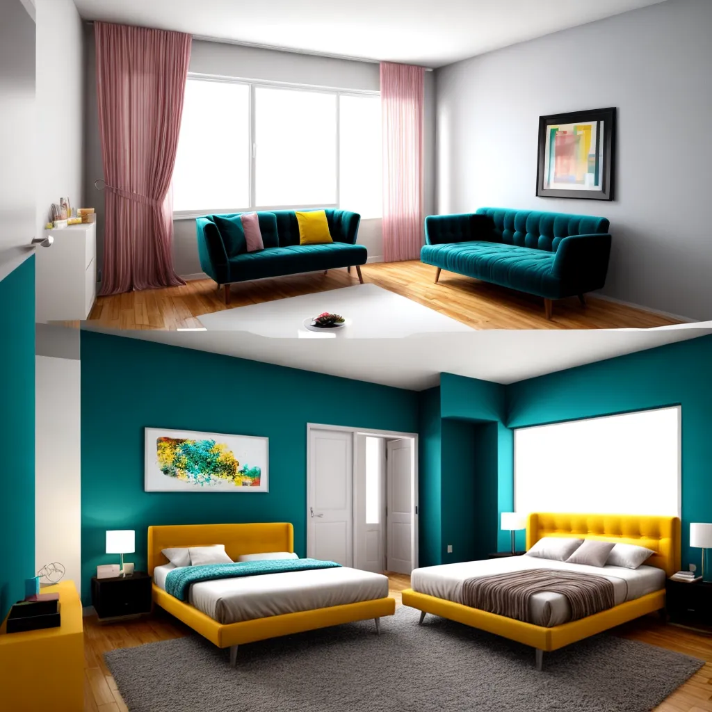 quarto futurista paleta cores 2024