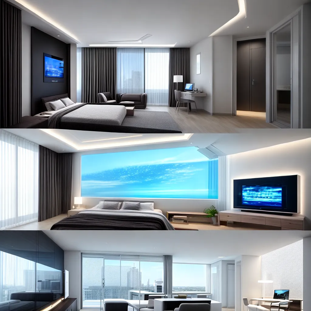 quarto futurista design minimalista