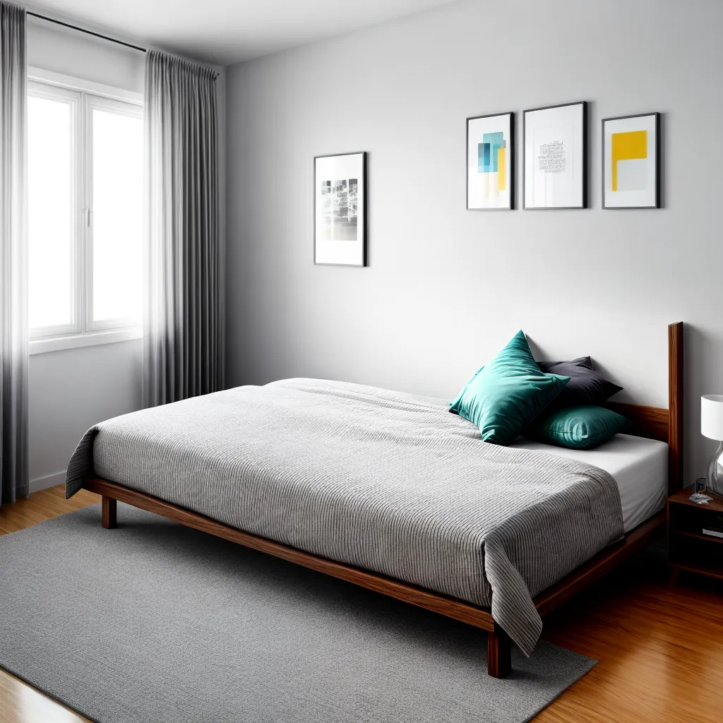 quarto moderno papel de parede vibrante