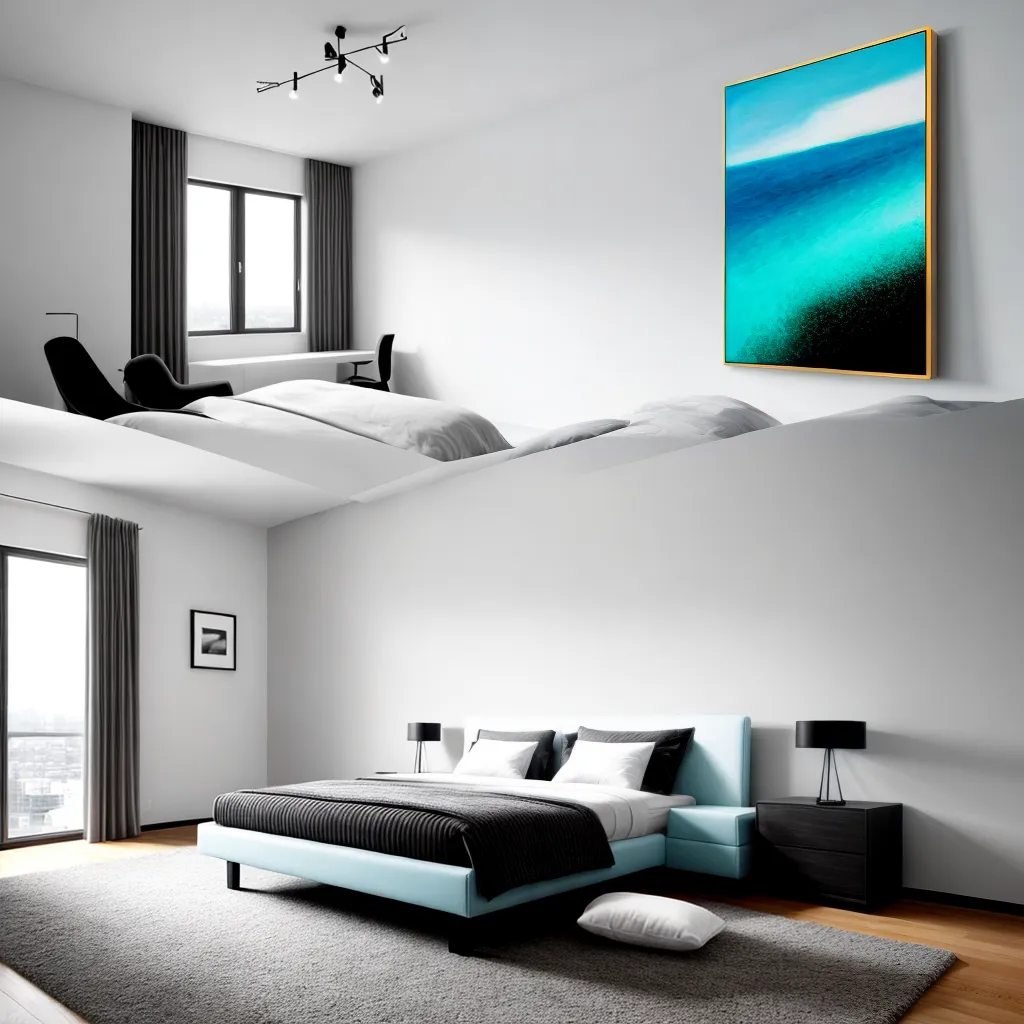 quarto moderno arte minimalista