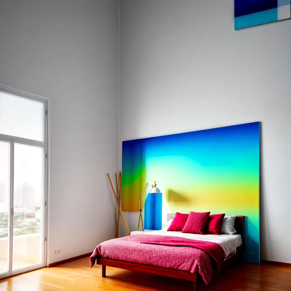 quarto minimalista arte moderna