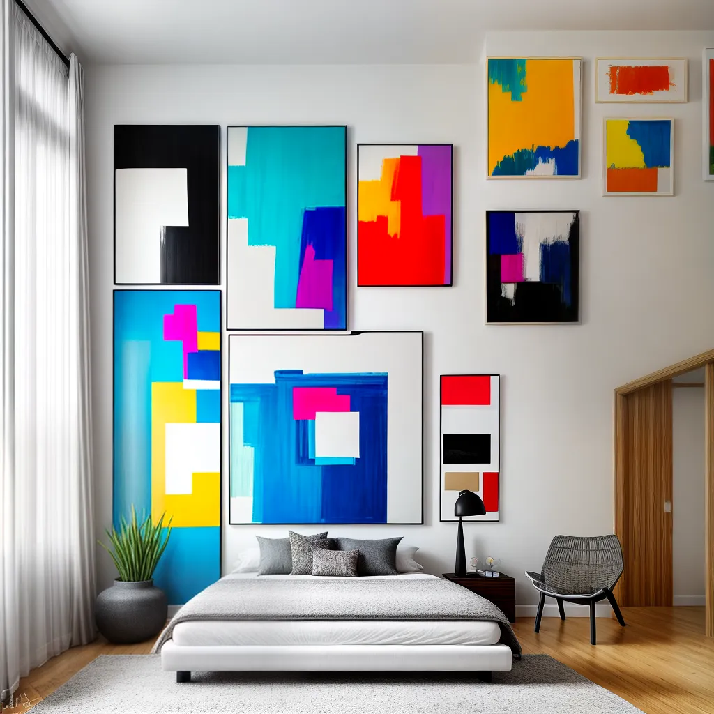 quarto vibrante arte moderna