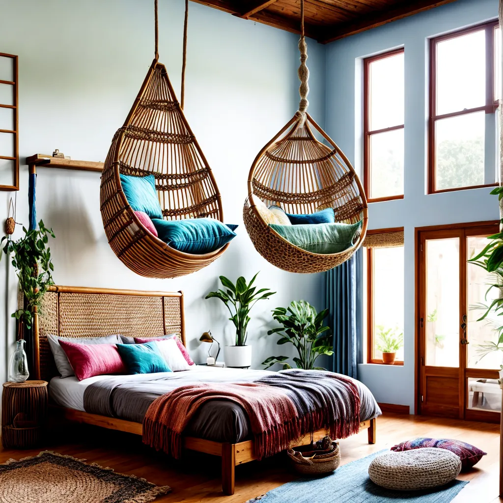 quarto boho chic 2024 texteis naturais