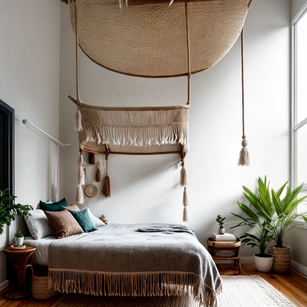 quarto boho chic 2024 tapecarias macrame 1