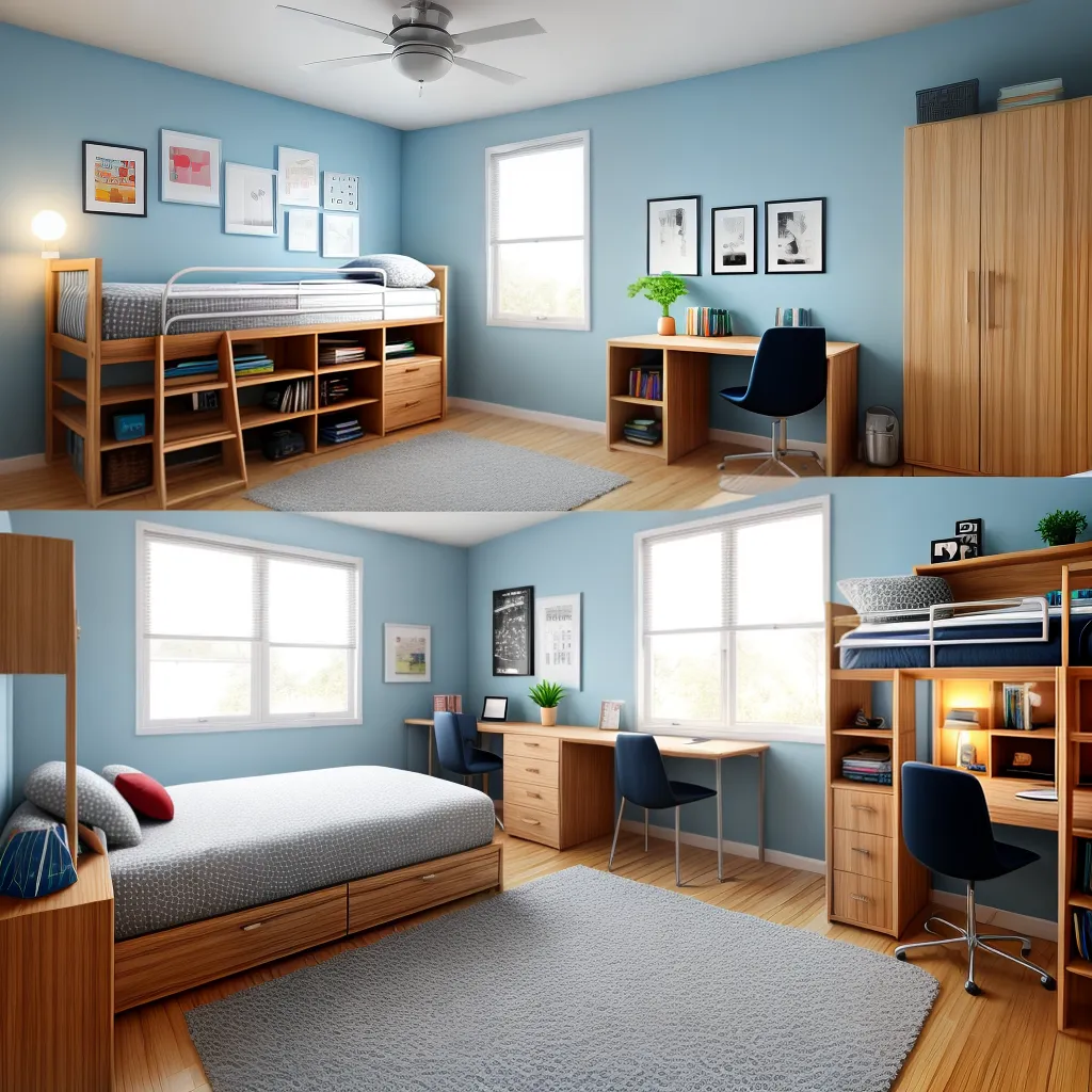 quarto adolescente moderno loft 2024