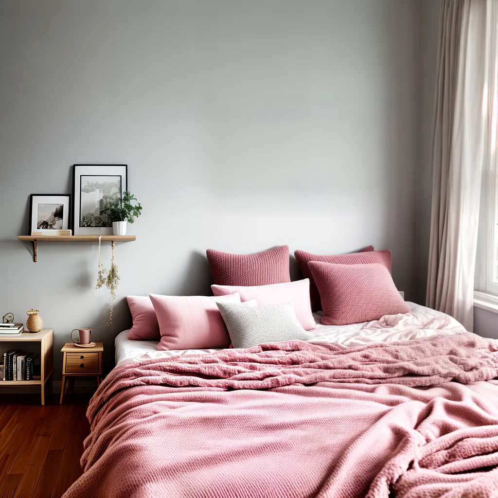 quarto acochoante rosa creme