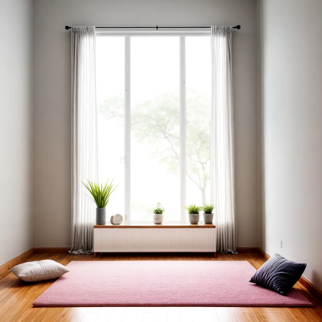sala meditacao decorada pastel yoga