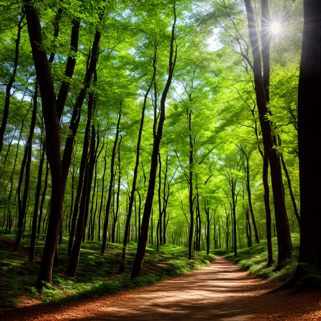 floresta verde luz sustentabilidade