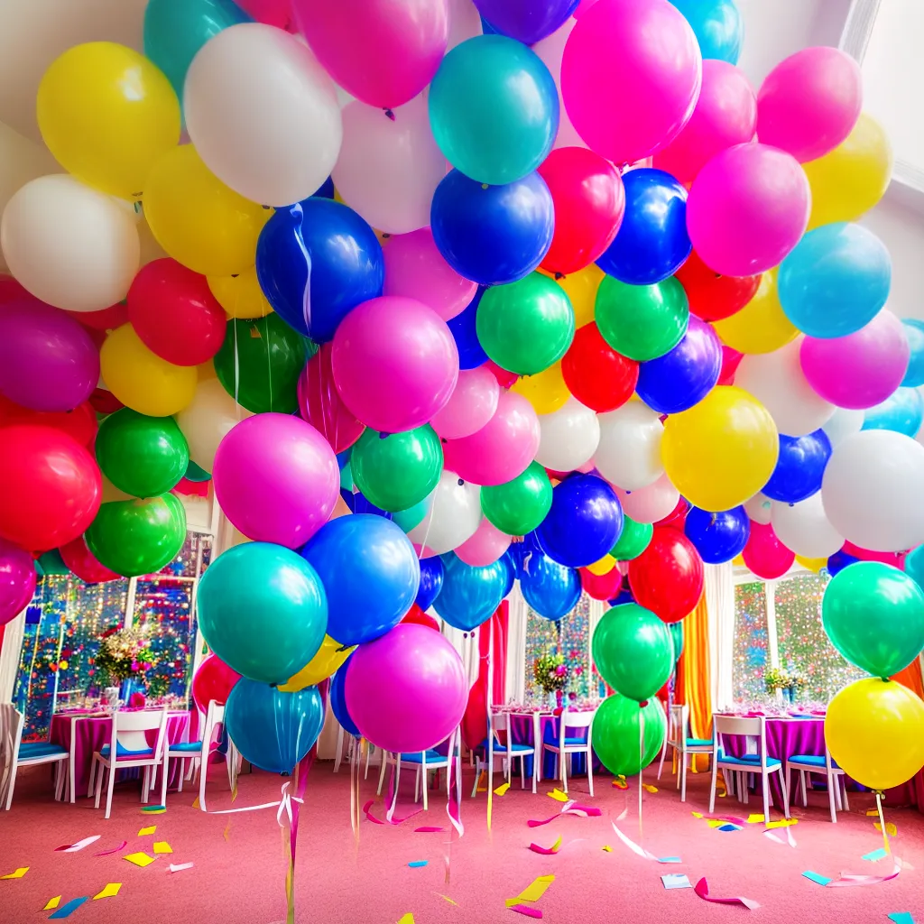 festa colorida baloes streamers confete 1