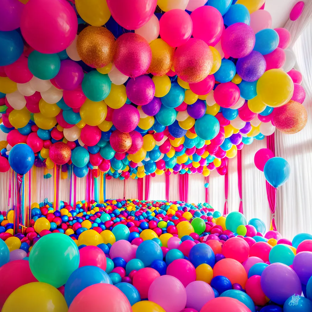 decoracao festa baloes coloridos