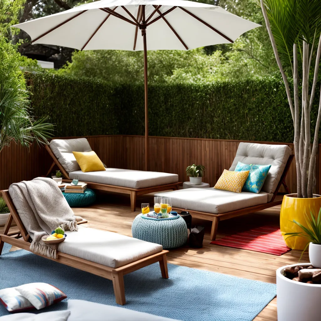 patio ao ar livre lounge toalha estampada