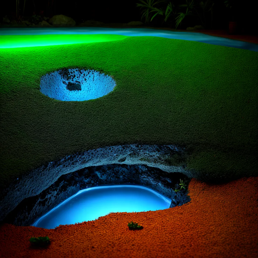 ofuro jardim tropical luzes led