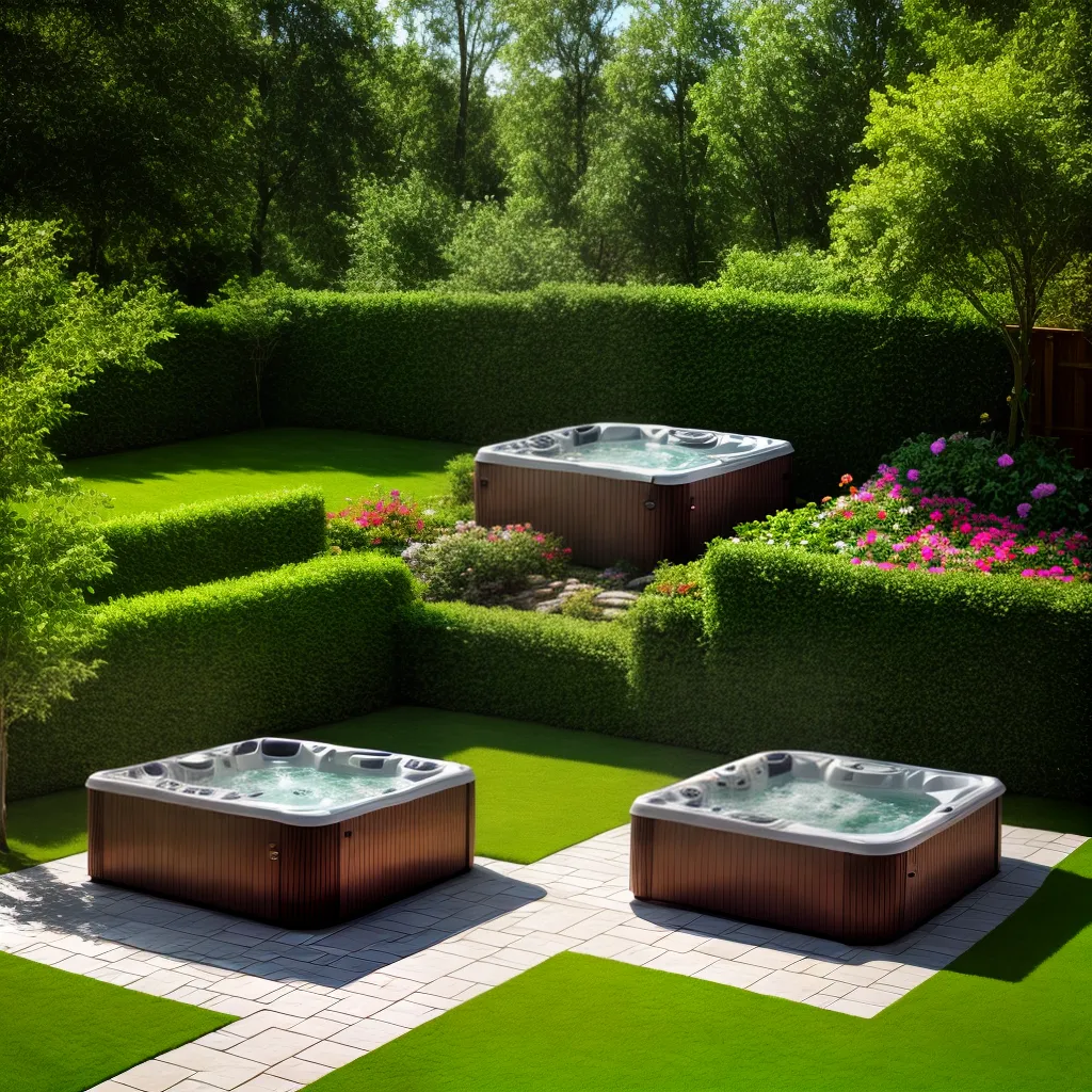 jardim luxuoso banheira ao ar livre 1