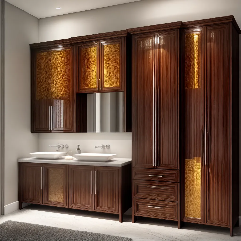 armario banheiro luxuoso elegante