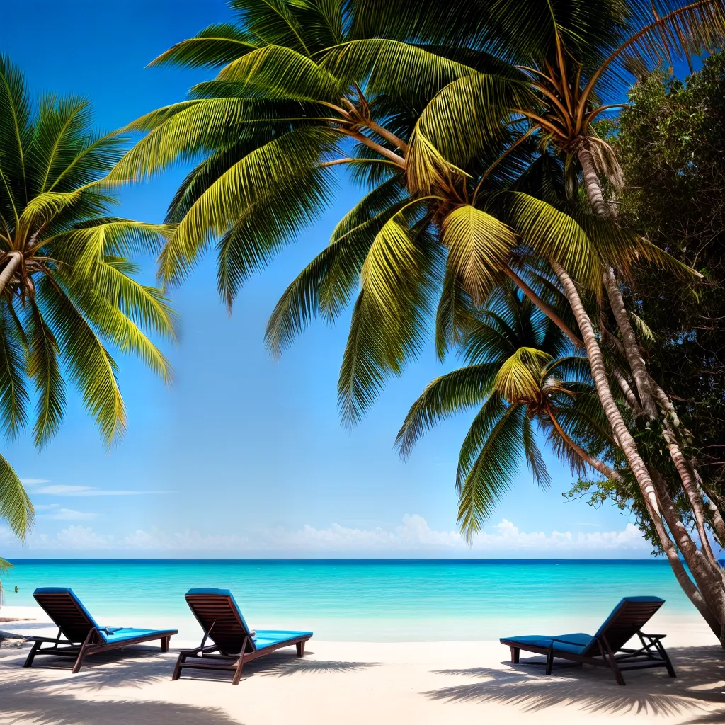 praia cadeira lounge oceano sol