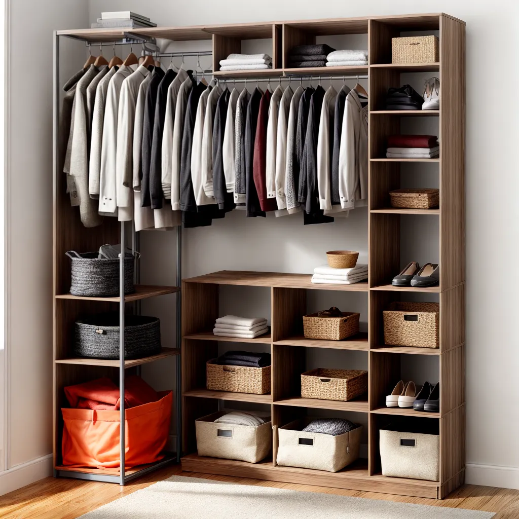guarda roupa organizado hangers acessorios