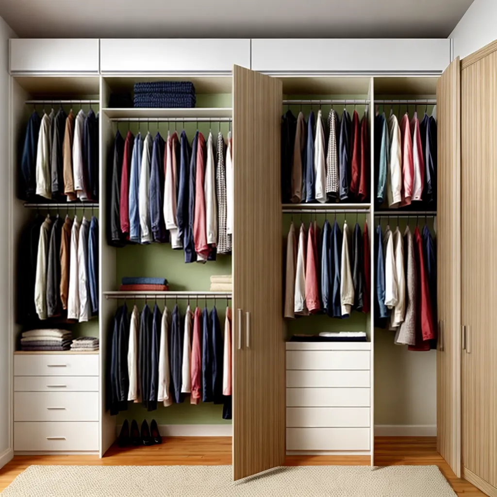 closet organizado roupas decorativo