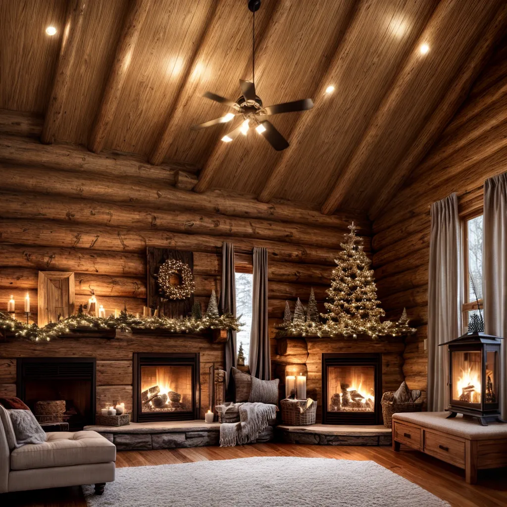 decoracao chalet inverno aconchegante
