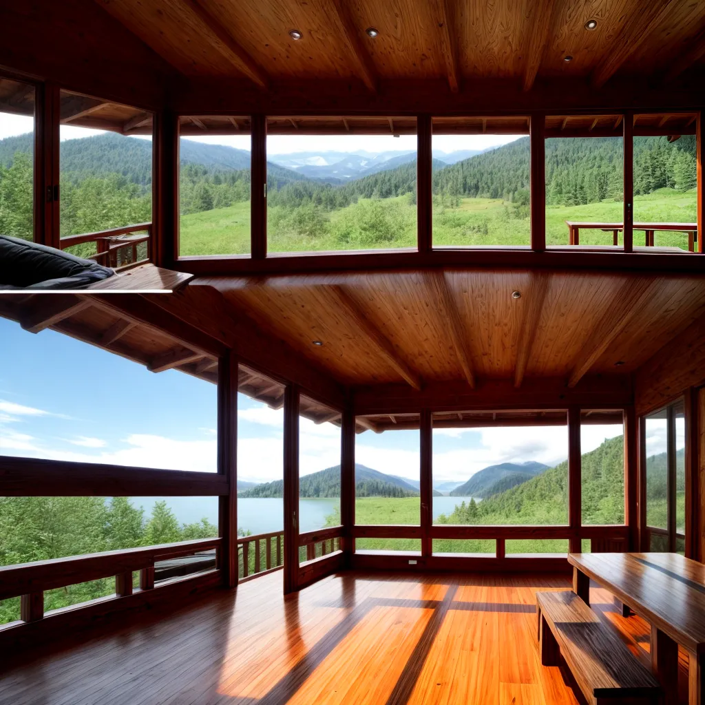 chalet madeira montanhas verde lago