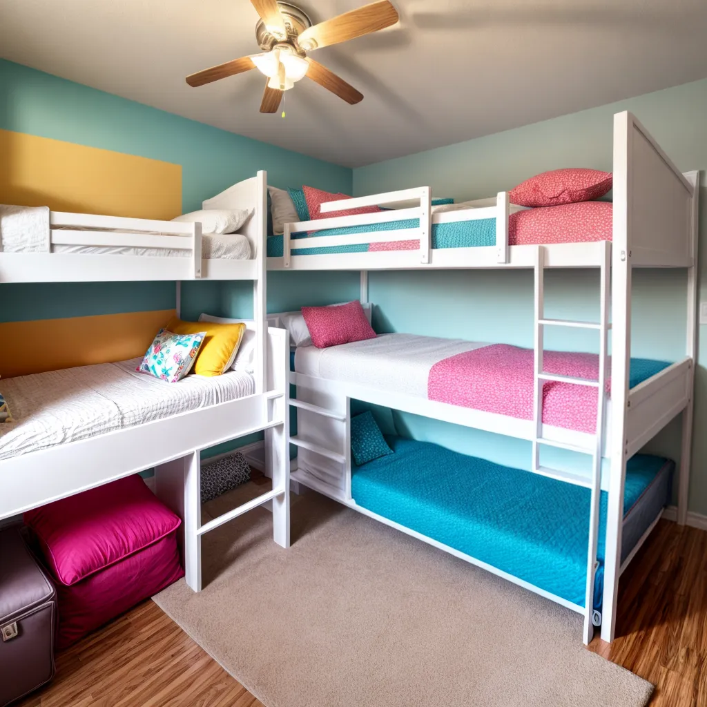 quarto infantil criativo beliche colorido