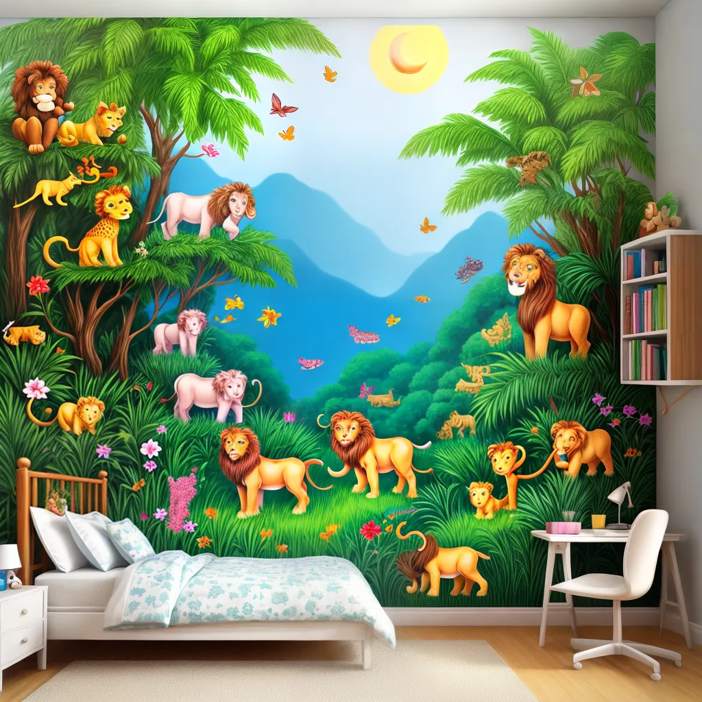 decalque parede jungle infantil