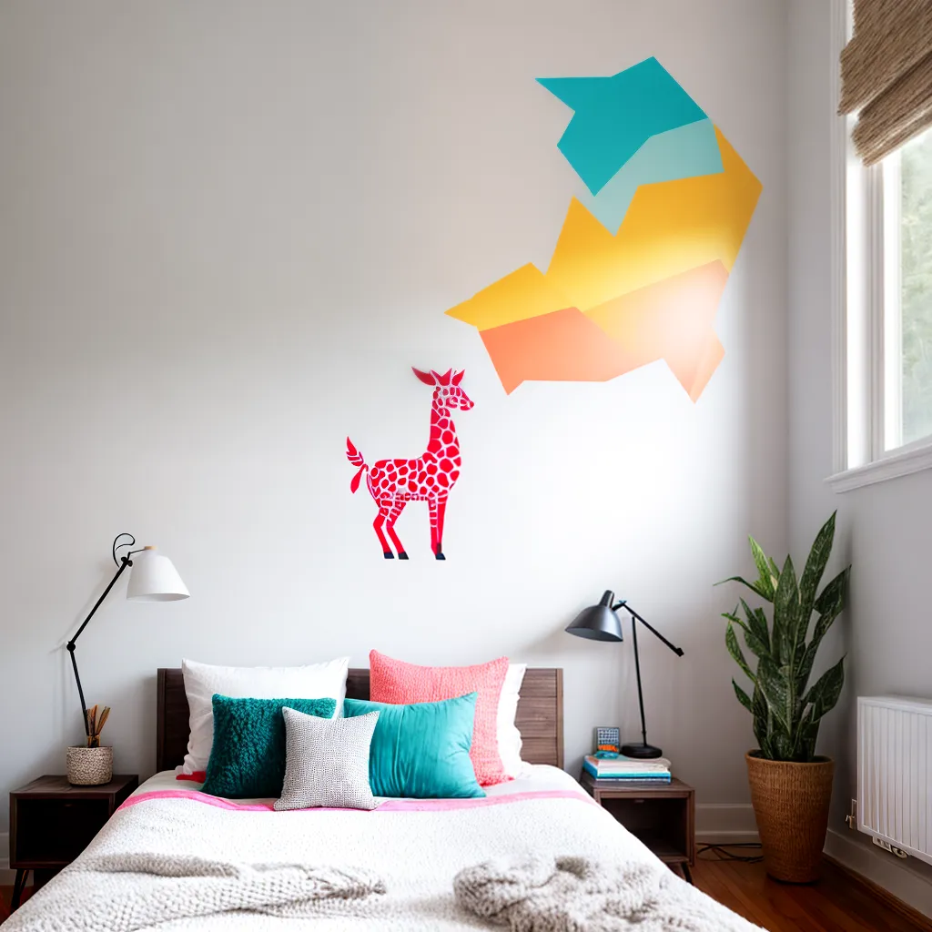 quarto infantil parede adesivos coloridos