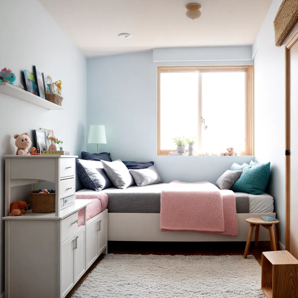 quarto infantil confortavel cama colorida