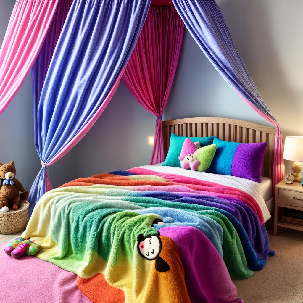 cama magica luzes fadas arcoiris