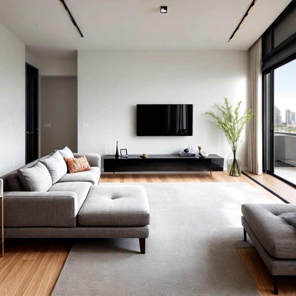 sala moderna piso fulget decoracao