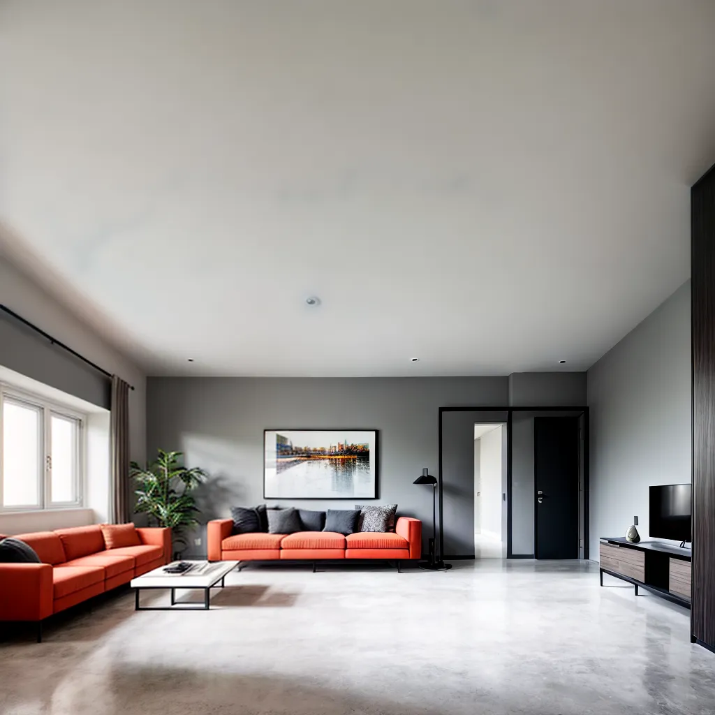 sala moderna moveis concreto fulget