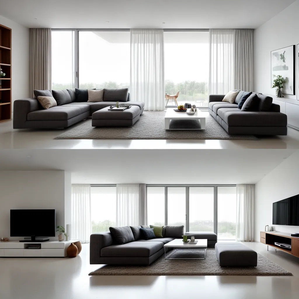 sala moderna movel branco fulget