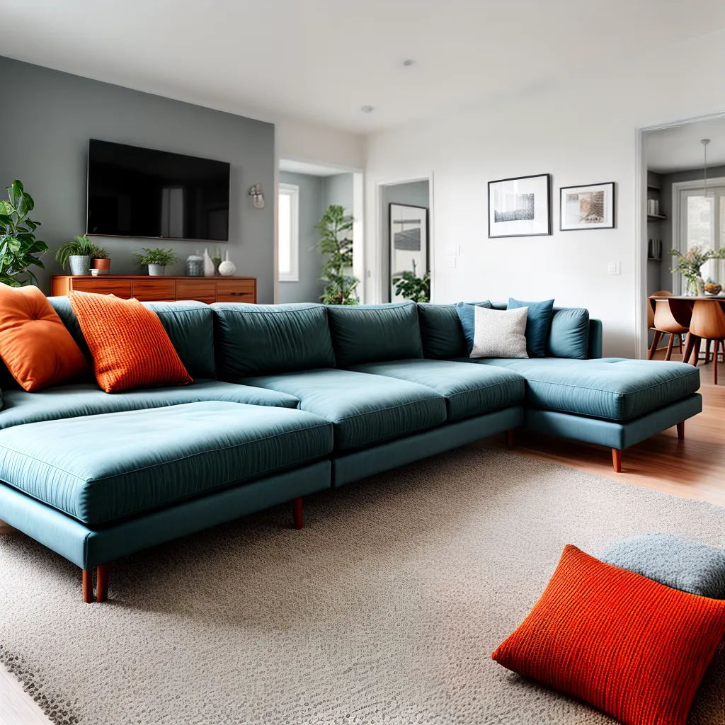 sala estar sofa almofadas puff