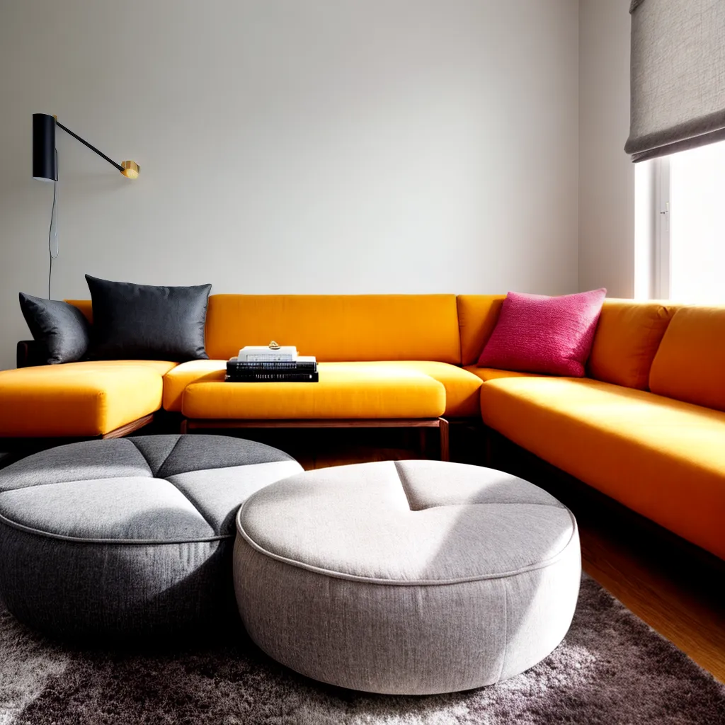 sala estar moderna puff bau