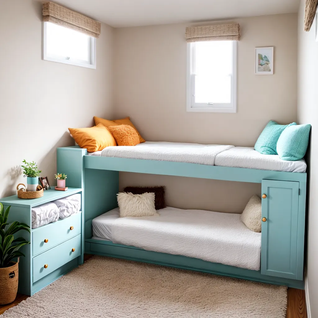 quarto infantil decorado puff bau